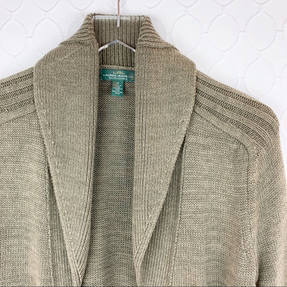 Lauren Ralph Lauren Shawl Collar Boyfriend Grandfather Sweater Cardigan … - Picture 3 of 3